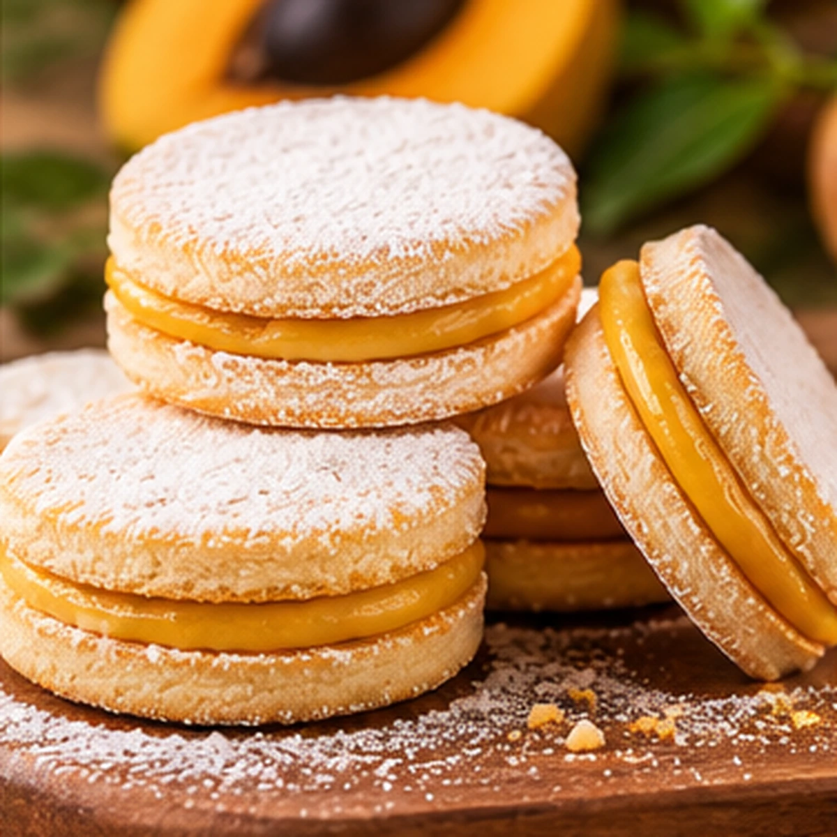 Peruvian lucuma alfajores, a handmade artisan dessert